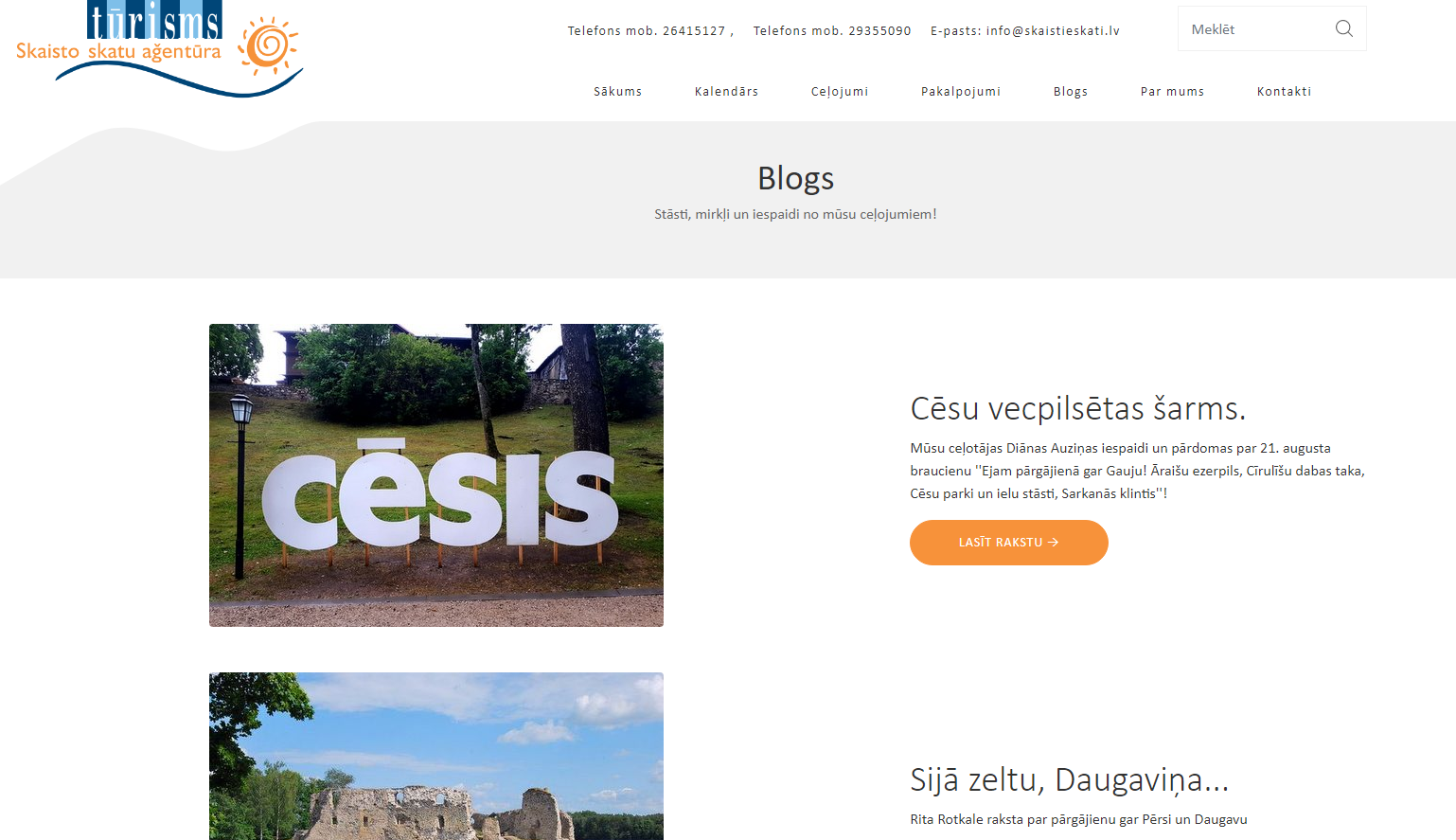 Screenshot stránky blogu